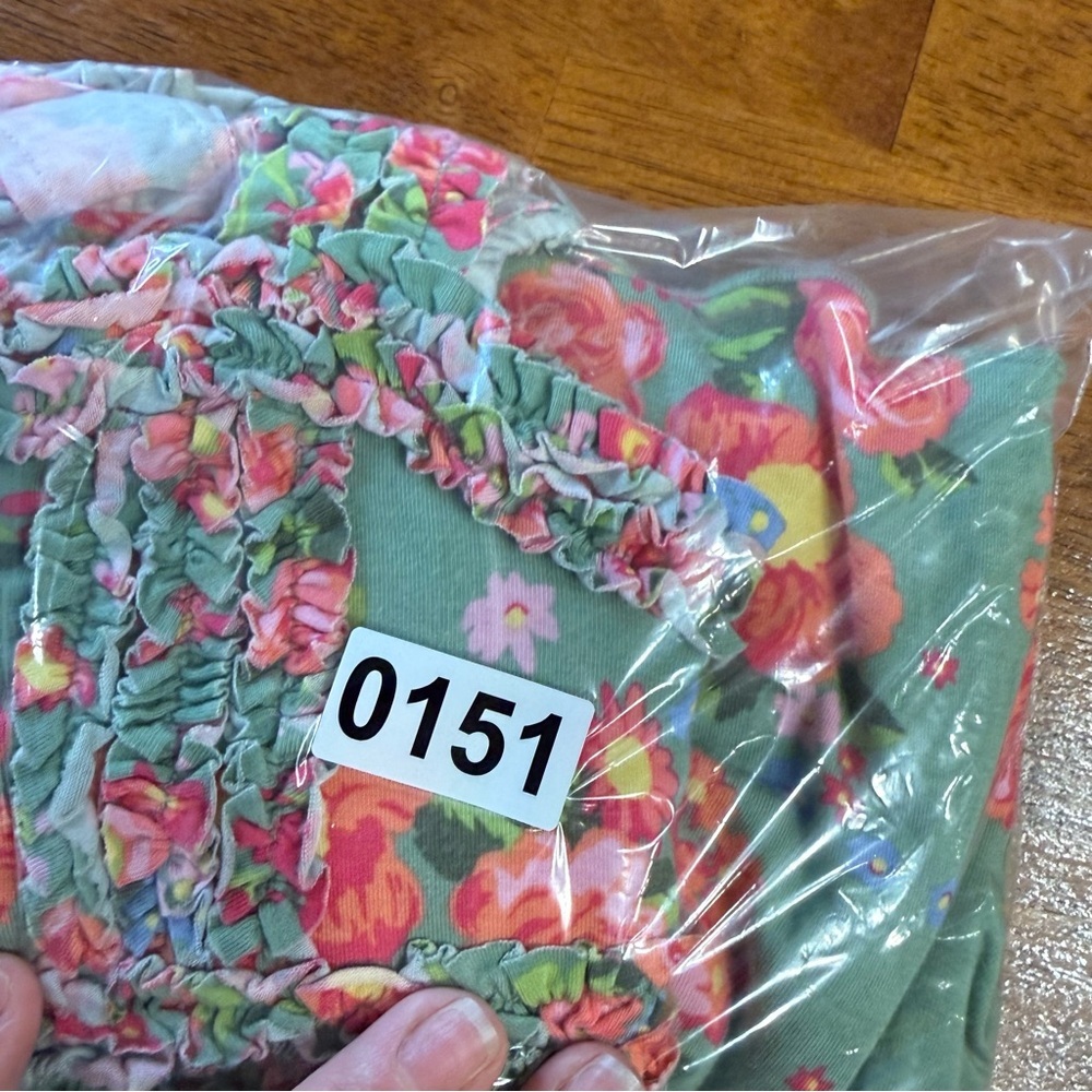 Matilda Jane Island Emilia Dress Kids Size 8 Pink Green Floral Ruffle - Picture 7 of 7